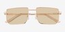 Remix Shiny Gold MetalSunglass Frames from EyeBuyDirect, Closed View