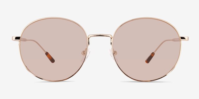 Olin Shiny Gold Tortoise MetalSunglass Frames from EyeBuyDirect, Front View