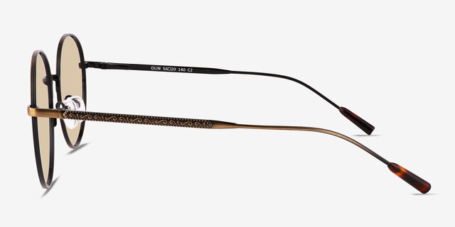 Olin Bronze MetalSunglass Frames from EyeBuyDirect, Side View