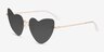 Priya Matte Rose Gold MetalSunglass Frames from EyeBuyDirect, Angle View