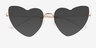 Priya Matte Rose Gold MetalSunglass Frames from EyeBuyDirect, Closed View