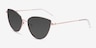 Tanvi Shiny Rose Gold MetalSunglass Frames from EyeBuyDirect, Angle View