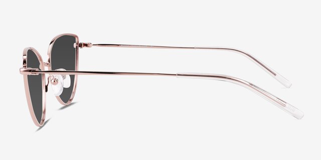 Tanvi Shiny Rose Gold MetalSunglass Frames from EyeBuyDirect, Side View