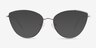 Tanvi Shiny Silver MetalSunglass Frames from EyeBuyDirect, Front View
