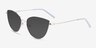 Tanvi Shiny Silver MetalSunglass Frames from EyeBuyDirect, Angle View