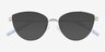 Tanvi Shiny Silver MetalSunglass Frames from EyeBuyDirect, Closed View