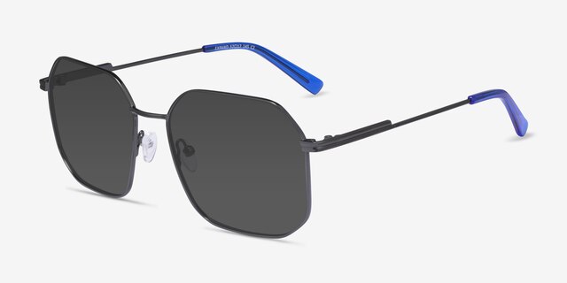 Expand Shiny Black MetalSunglass Frames from EyeBuyDirect, Angle View