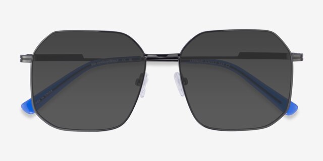 Expand Shiny Black MetalSunglass Frames from EyeBuyDirect, Closed View