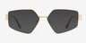 Klay Gold MetalSunglass Frames from EyeBuyDirect, Front View