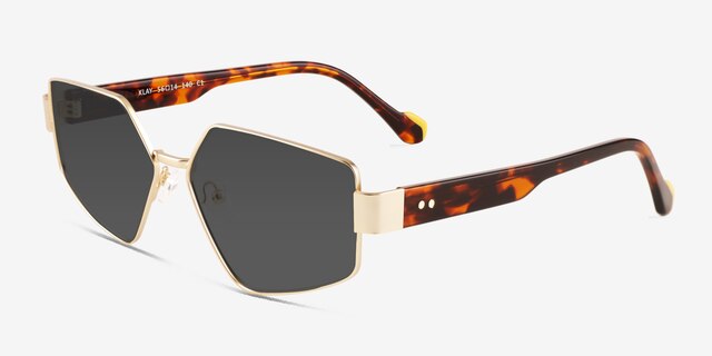 Klay Gold MetalSunglass Frames from EyeBuyDirect, Angle View