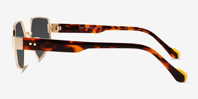 Klay Gold MetalSunglass Frames from EyeBuyDirect, Side View