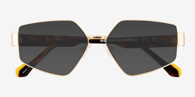 Klay Gold MetalSunglass Frames from EyeBuyDirect, Closed View