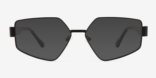 Klay Black MetalSunglass Frames from EyeBuyDirect, Front View