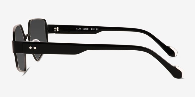 Klay Black MetalSunglass Frames from EyeBuyDirect, Side View