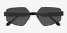 Klay Black MetalSunglass Frames from EyeBuyDirect, Closed View