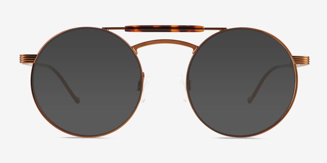 Neve Tortoise Brown MetalSunglass Frames from EyeBuyDirect, Front View