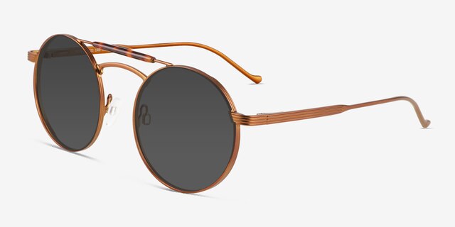 Neve Tortoise Brown MetalSunglass Frames from EyeBuyDirect, Angle View