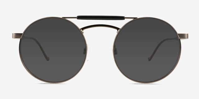 Neve Black Gunmetal MetalSunglass Frames from EyeBuyDirect, Front View