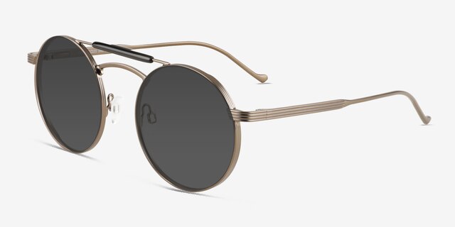 Neve Black Gunmetal MetalSunglass Frames from EyeBuyDirect, Angle View