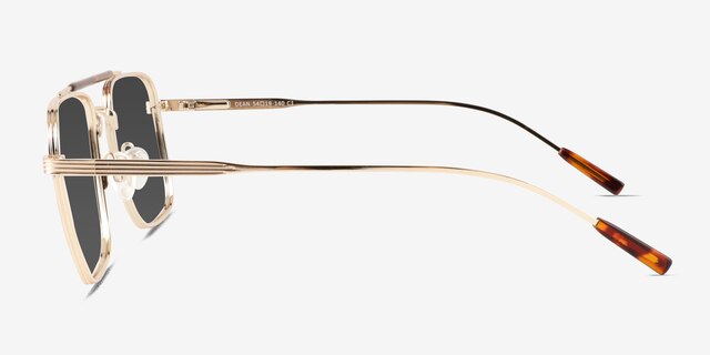 Dean Tortoise Gold MetalSunglass Frames from EyeBuyDirect, Side View
