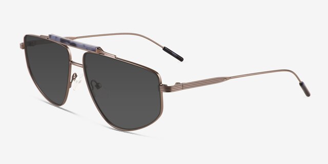 Rilee Blue Tortoise Gunmetal MetalSunglass Frames from EyeBuyDirect, Angle View