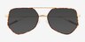 Ryan Tortoise Gold MetalSunglass Frames from EyeBuyDirect, Closed View