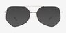 Ryan Black Silver MetalSunglass Frames from EyeBuyDirect, Front View