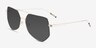 Ryan Black Silver MetalSunglass Frames from EyeBuyDirect, Angle View