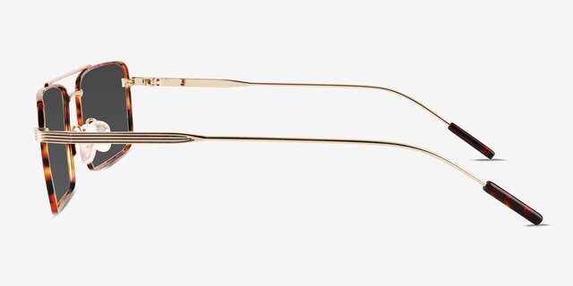 Dylan Tortoise Gold MetalSunglass Frames from EyeBuyDirect, Side View