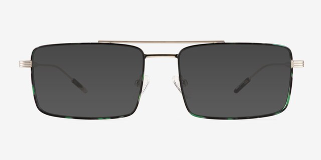 Dylan Green Tortoise MetalSunglass Frames from EyeBuyDirect, Front View