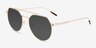 Kye Matte Gold MetalSunglass Frames from EyeBuyDirect, Angle View