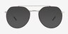 Kye Black Silver MetalSunglass Frames from EyeBuyDirect, Front View