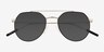 Kye Black Silver MetalSunglass Frames from EyeBuyDirect, Closed View