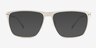 Geoff Matte Silver MetalSunglass Frames from EyeBuyDirect, Front View