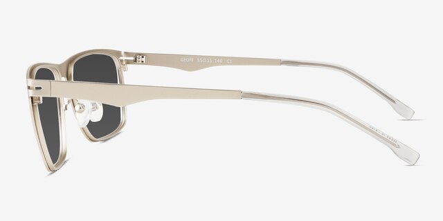 Geoff Matte Silver MetalSunglass Frames from EyeBuyDirect, Side View