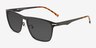 Geoff Matte Black MetalSunglass Frames from EyeBuyDirect, Angle View