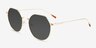 Steve Matte Gold MetalSunglass Frames from EyeBuyDirect, Angle View