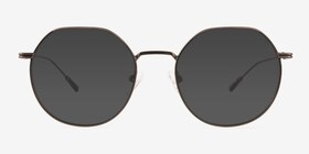 Steve Matte Gunmetal Métal Soleil de Lunette de vue d'EyeBuyDirect, Vue de Face