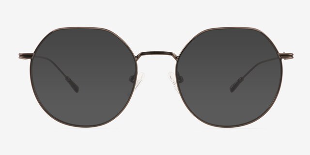 Steve Matte Gunmetal MetalSunglass Frames from EyeBuyDirect, Front View