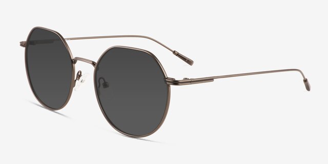 Steve Matte Gunmetal MetalSunglass Frames from EyeBuyDirect, Angle View