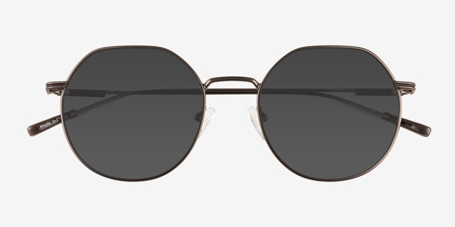 Steve Matte Gunmetal MetalSunglass Frames from EyeBuyDirect, Closed View