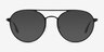 Coupe Matte Black Aluminium-alloySunglass Frames from EyeBuyDirect, Front View
