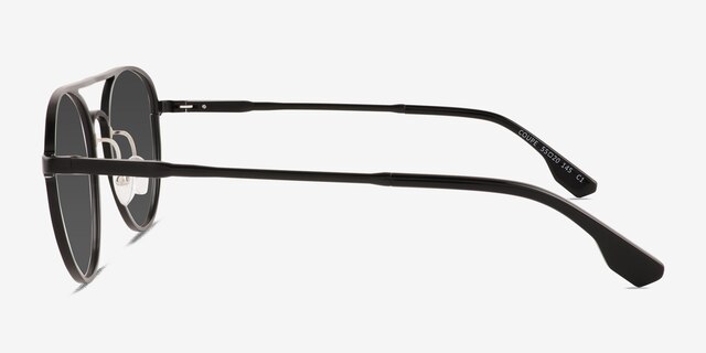 Coupe Matte Black Aluminium-alloySunglass Frames from EyeBuyDirect, Side View