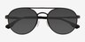 Coupe Matte Black Aluminium-alloySunglass Frames from EyeBuyDirect, Closed View