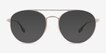 Coupe Matte Silver Aluminium AlloySunglass Frames from EyeBuyDirect, Front View
