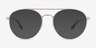Coupe Matte Silver Aluminium-alloySunglass Frames from EyeBuyDirect, Front View