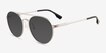 Coupe Matte Silver Aluminium AlloySunglass Frames from EyeBuyDirect, Angle View