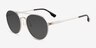 Coupe Matte Silver Aluminium-alloySunglass Frames from EyeBuyDirect, Angle View