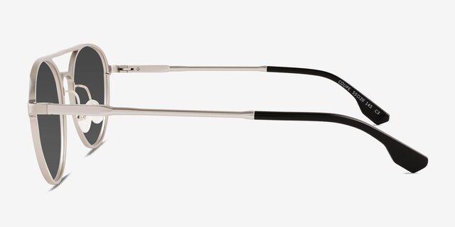 Coupe Matte Silver Aluminium-alloySunglass Frames from EyeBuyDirect, Side View