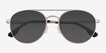 Coupe Matte Silver Aluminium AlloySunglass Frames from EyeBuyDirect, Closed View